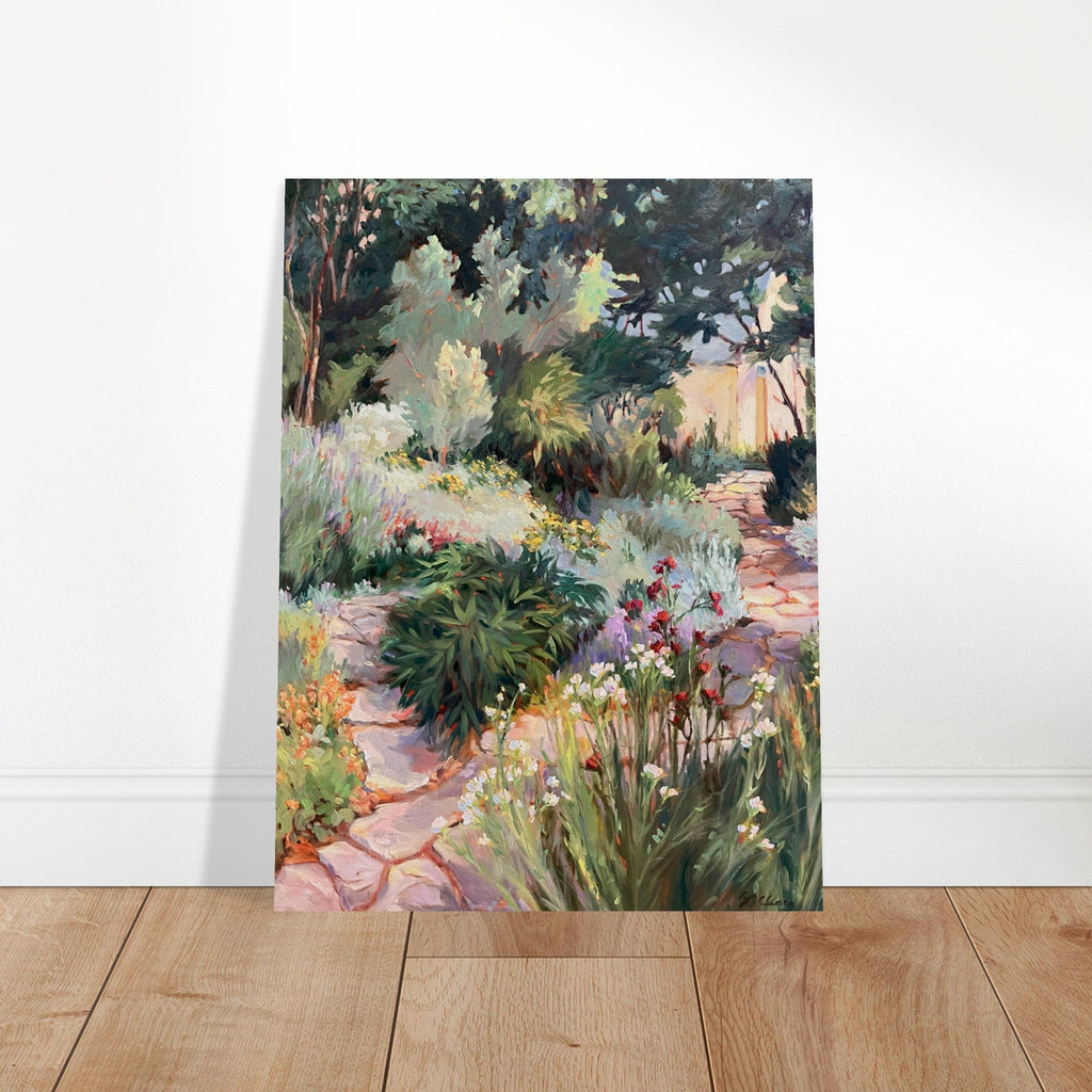 'Garden Path' Floral I 12x16 Museum-Quality Matte Paper Poster | Original Artwork by American Artist Barbara Cleary-0