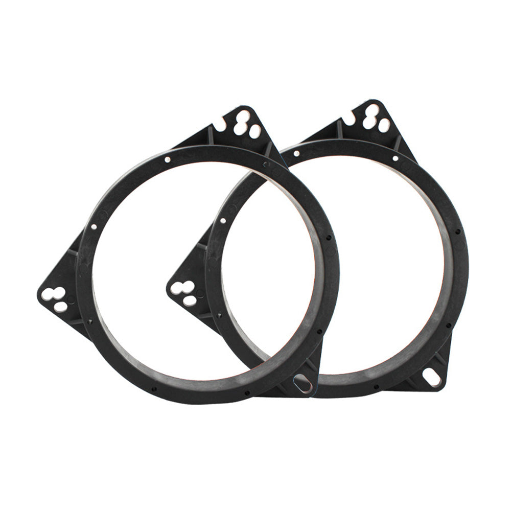 Two black 6.5 inch car speaker spacer rings for Toyota and Lexus door panels