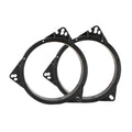 Two black 6.5 inch car speaker spacer rings for Toyota and Lexus door panels