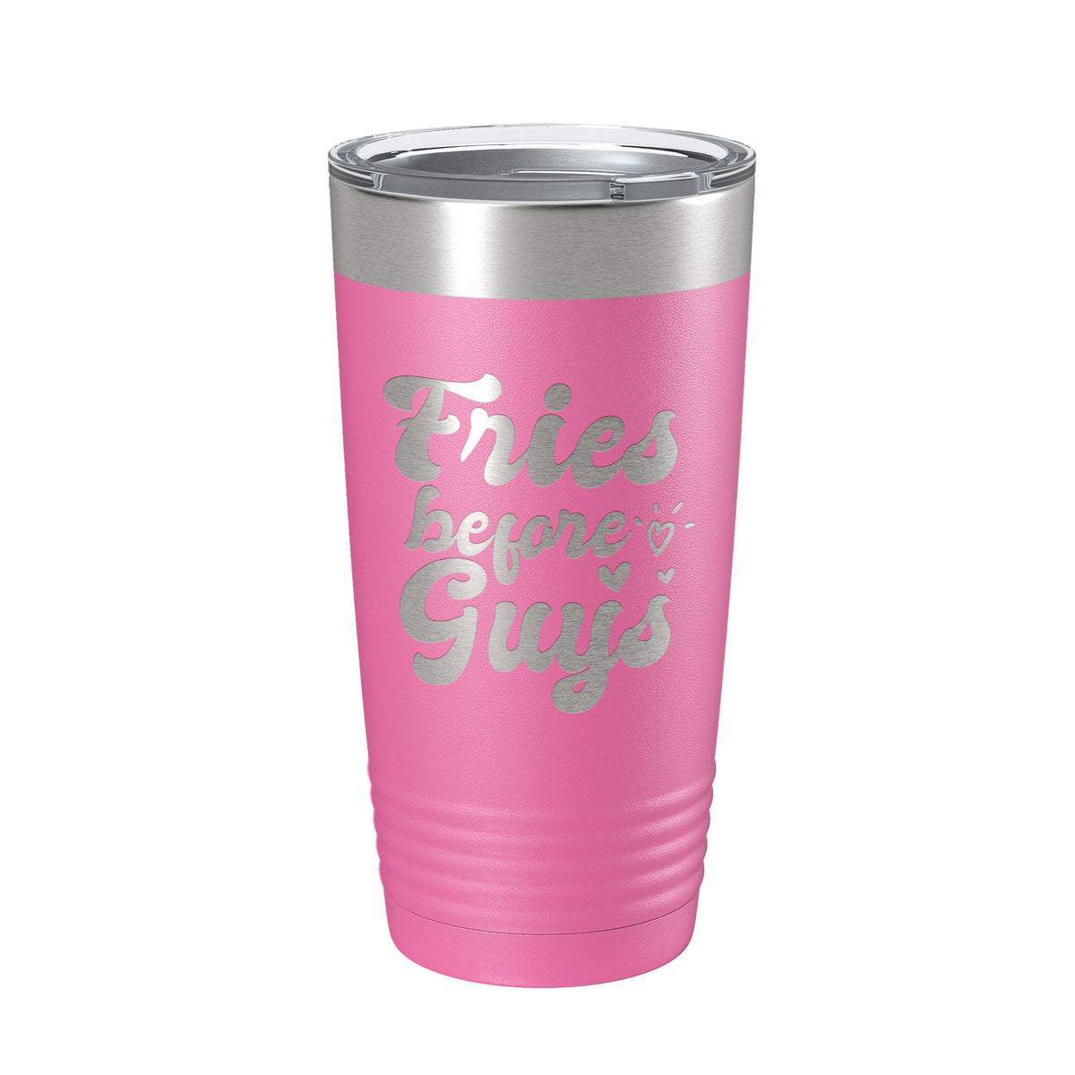 Fries Before Guys Tumbler Funny Galentine's Day Travel Mug Valentine's Single Insulated Laser Engraved Coffee Cup Retro 20 oz-11