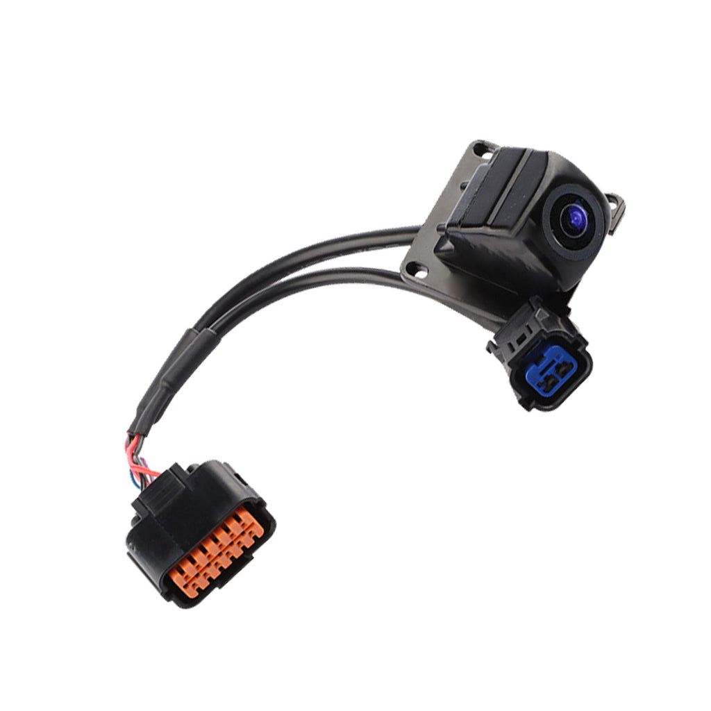 Rear view backup parking camera with wiring connector made of rust resistant metal and plastic — view 3