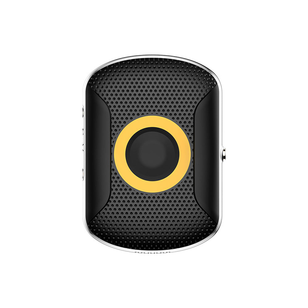 Black 4G wireless GPS dog tracker attached to a durable fabric pet collar. — view 2