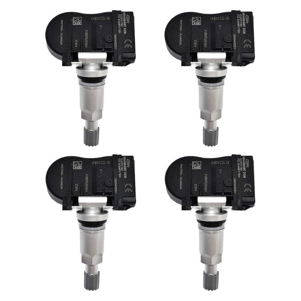Black tire pressure monitoring system sensor replacement part for Nissan and Infiniti vehicles — view 2