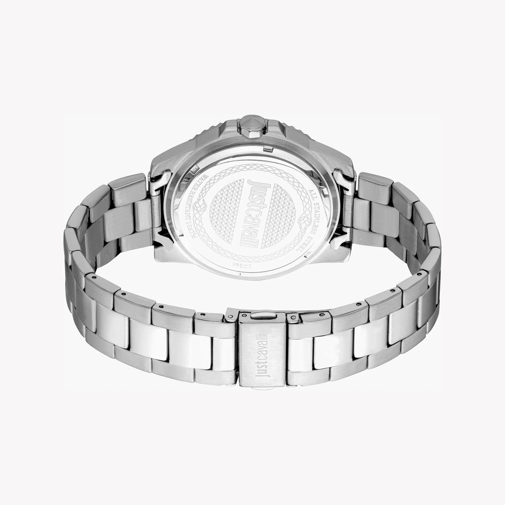 Just Cavalli Men's Silver Stainless Steel Watch, Silver Dial | Jc1g246m0245-2
