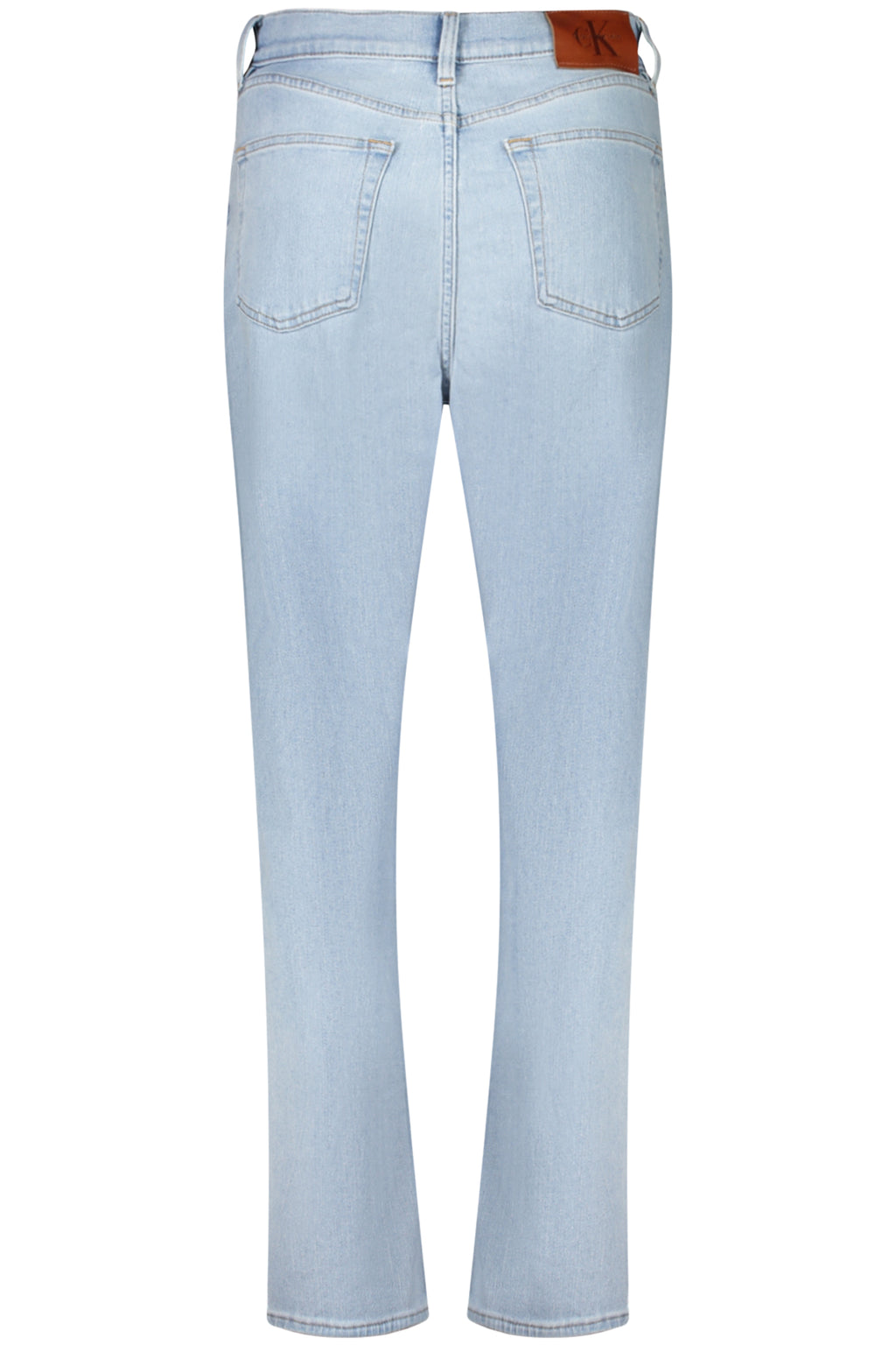Women's blue high-waisted mom jeans with relaxed fit, tapered legs, and classic five pocket design — view 2