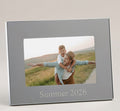 Silver nickel plated Cambridge 4x6 photo frame with a wide plain border for personalized engraving