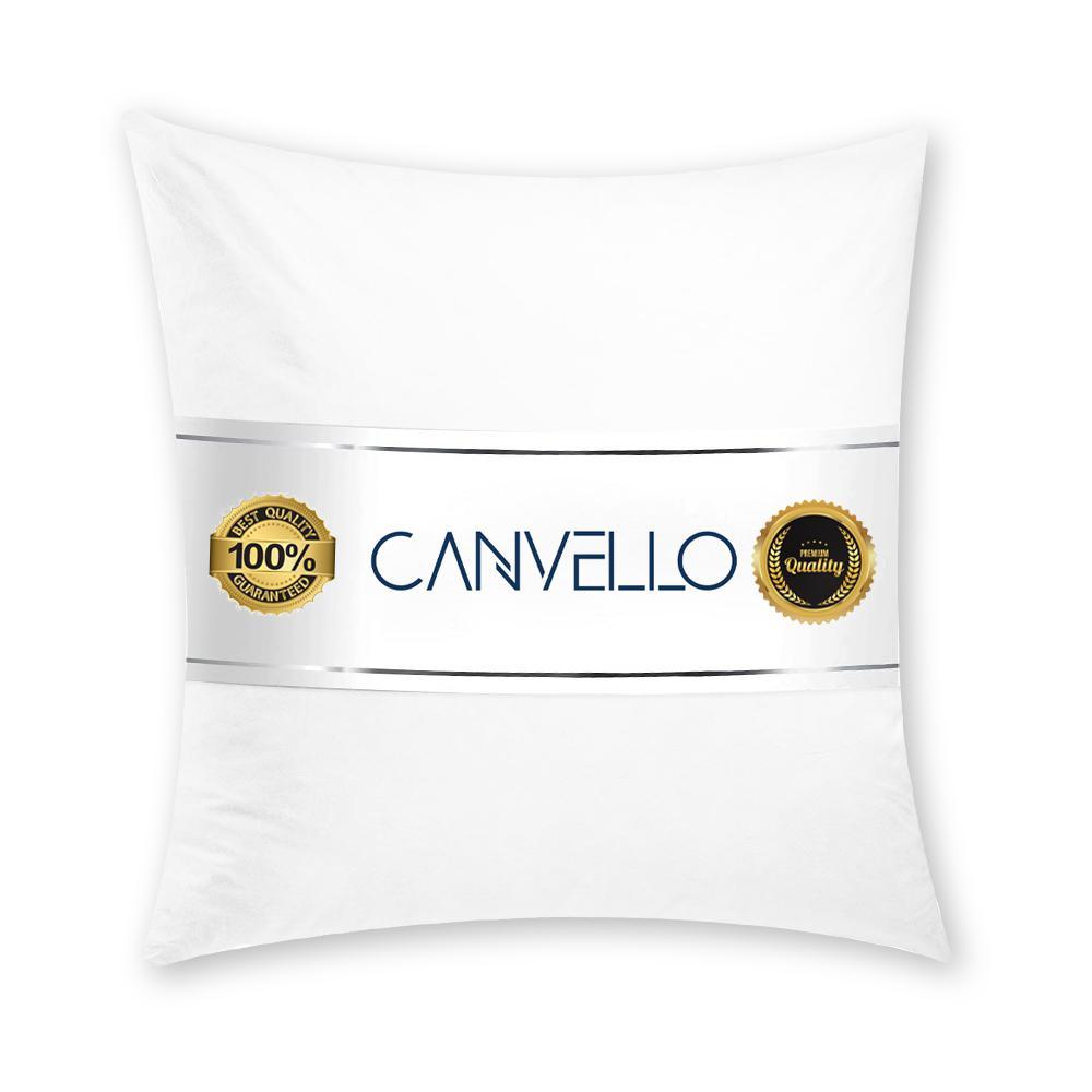 Canvello decorative pillow insert with down feather fill and white cotton cover — view 2