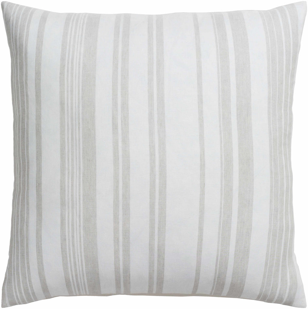 Capucnasan tan and ivory striped linen and cotton blend contemporary bedding set — view 4
