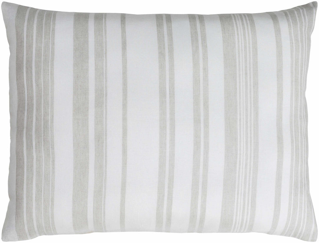 Capucnasan tan and ivory striped linen and cotton blend contemporary bedding set — view 5