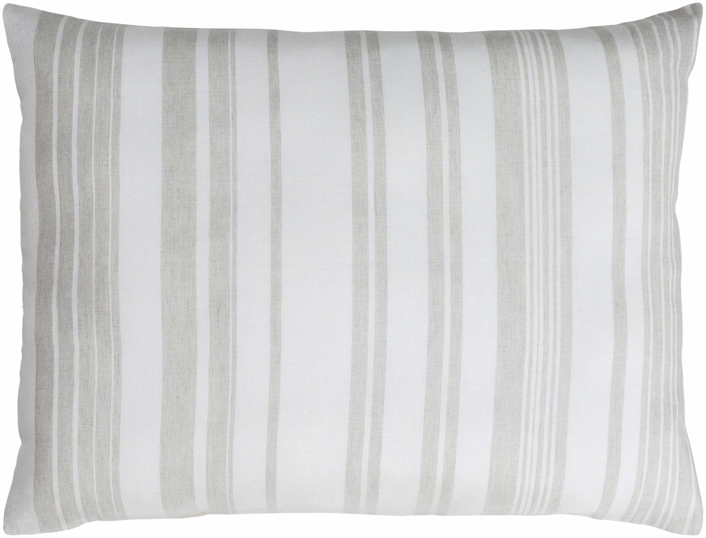 Capucnasan tan and ivory striped linen and cotton blend contemporary bedding set — view 5