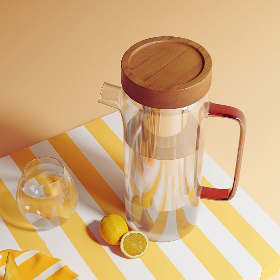 Carafe filtrante en verre  écologique 1,5L-3