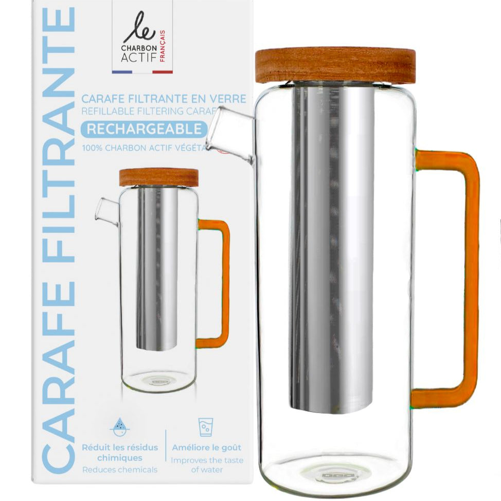 Carafe filtrante en verre  écologique 1,5L-4
