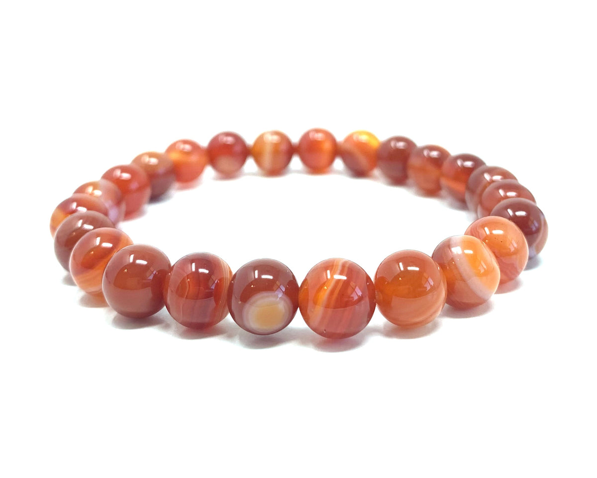Carnelian Beaded Crystal Bracelet-1