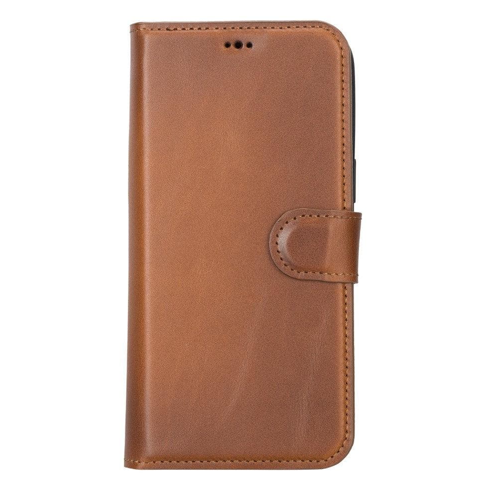 Casper genuine leather MagSafe wallet case for iPhone 13 showing card slots and kickstand — view 2