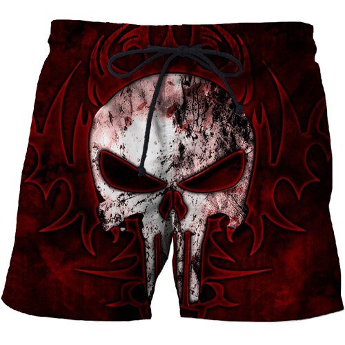 Men's casual 3D printed board shorts in vibrant colors for quick-dry summer beachwear — view 5