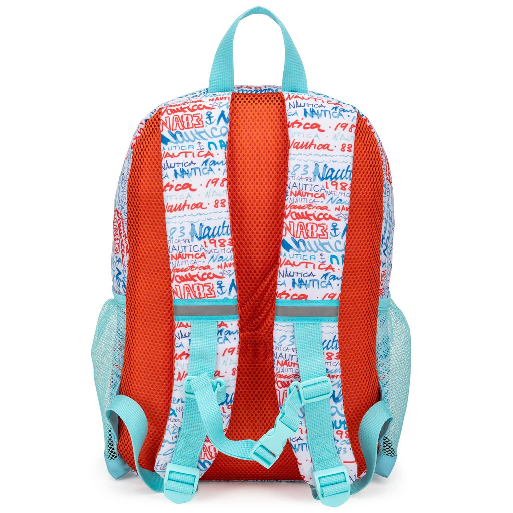 Nautica graffiti print kids backpack with padded straps and multiple compartments for kindergarten and elementary school — view 5