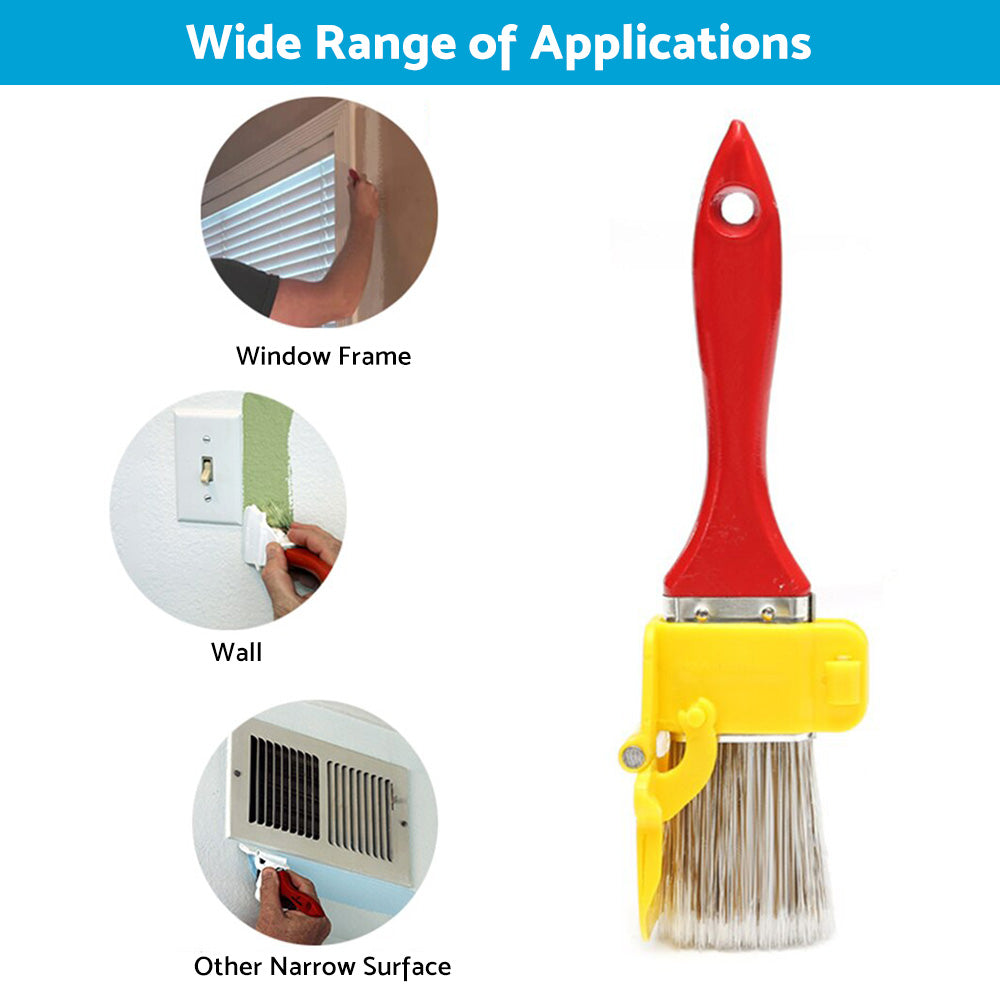 Professional paint edger brush with a wooden handle and PET bristles for trimming — view 3