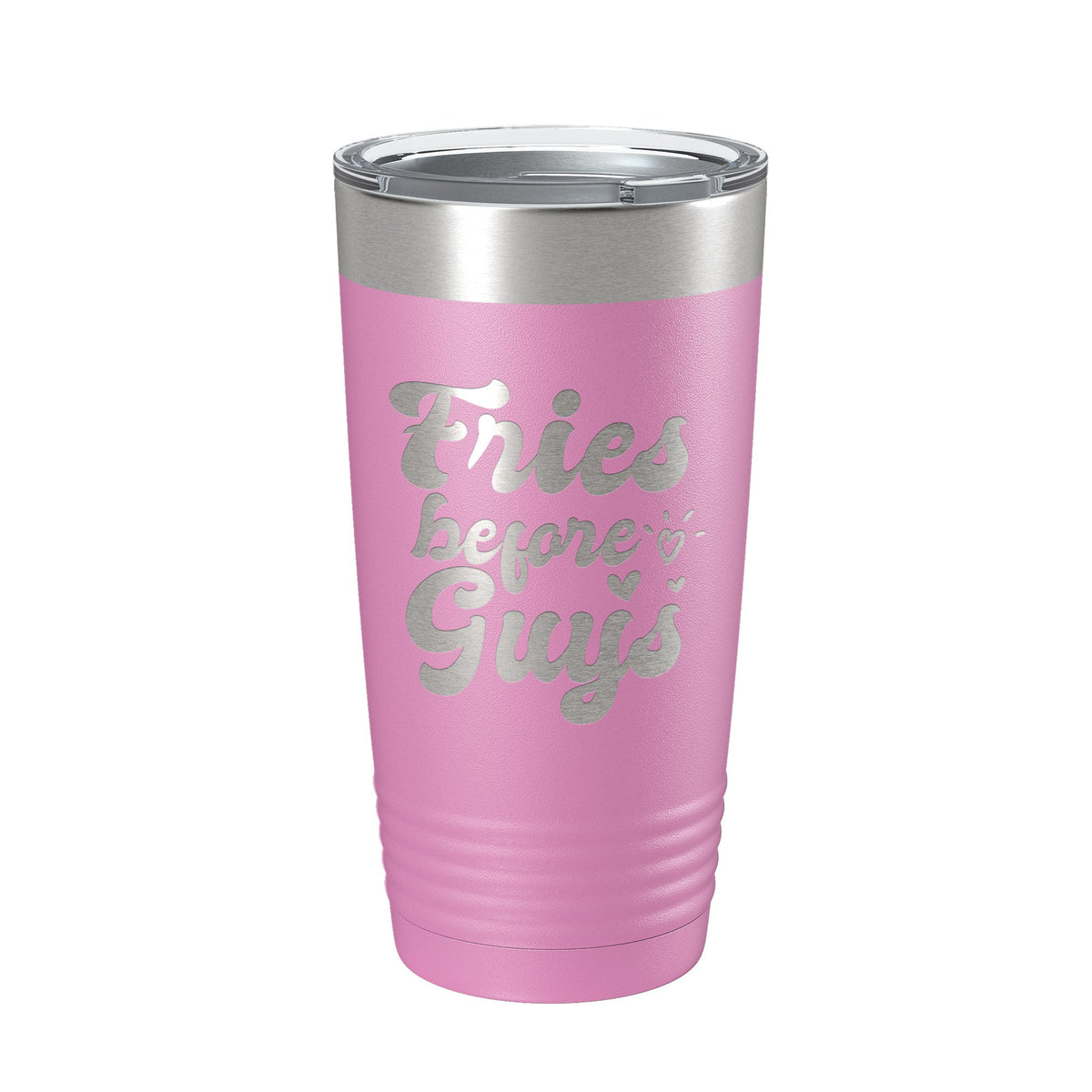 Fries Before Guys Tumbler Funny Galentine's Day Travel Mug Valentine's Single Insulated Laser Engraved Coffee Cup Retro 20 oz-14
