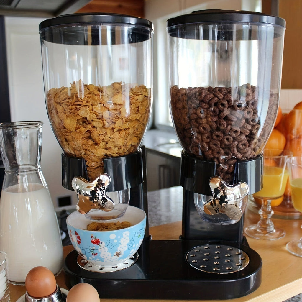Dual-control large capacity food dispenser in plastic for storing grains and rice — view 3