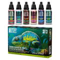 Green Stuff World chameleon acrylic paint set with six colorshift bottles in a cardboard box