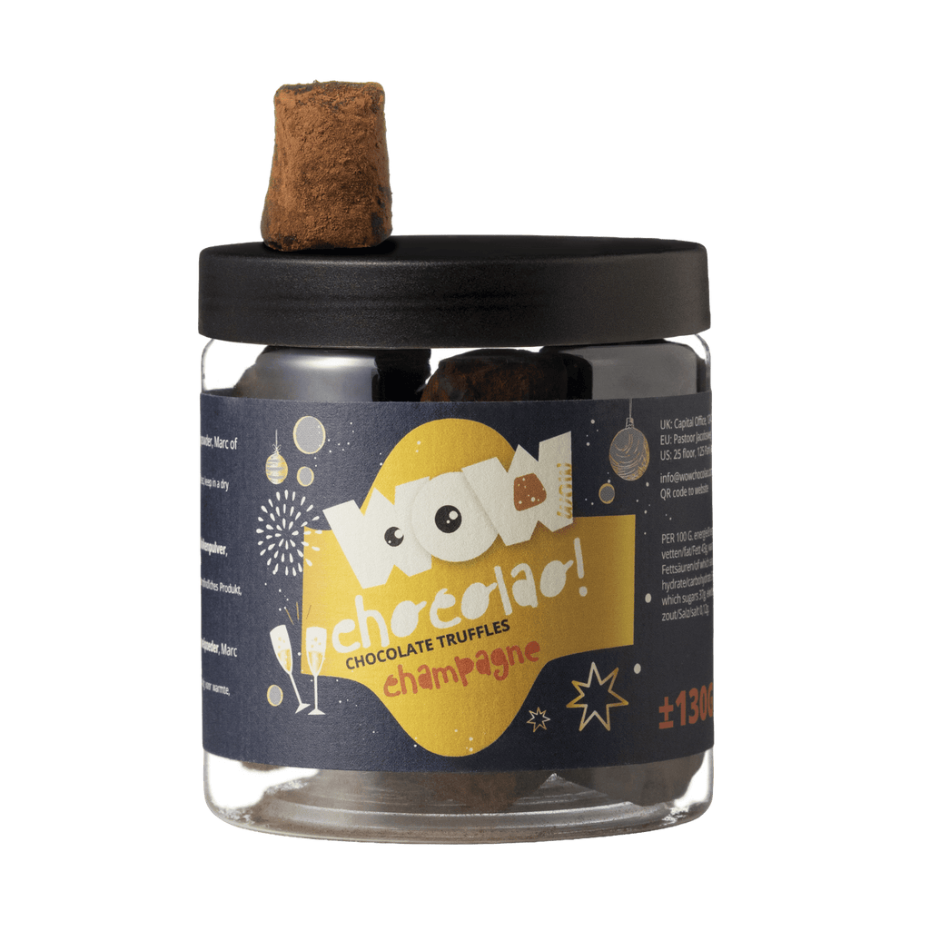 Champagne - New year Chocolate Truffles - Gifting jar 130g-0