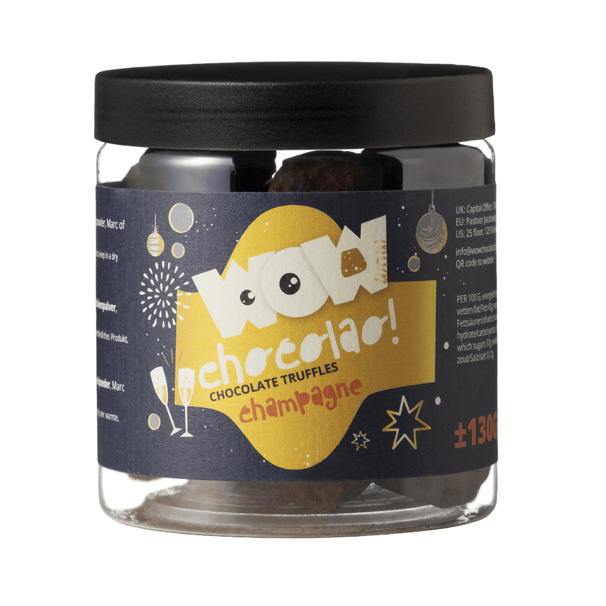 Champagne - New year Chocolate Truffles - Gifting jar 130g-1