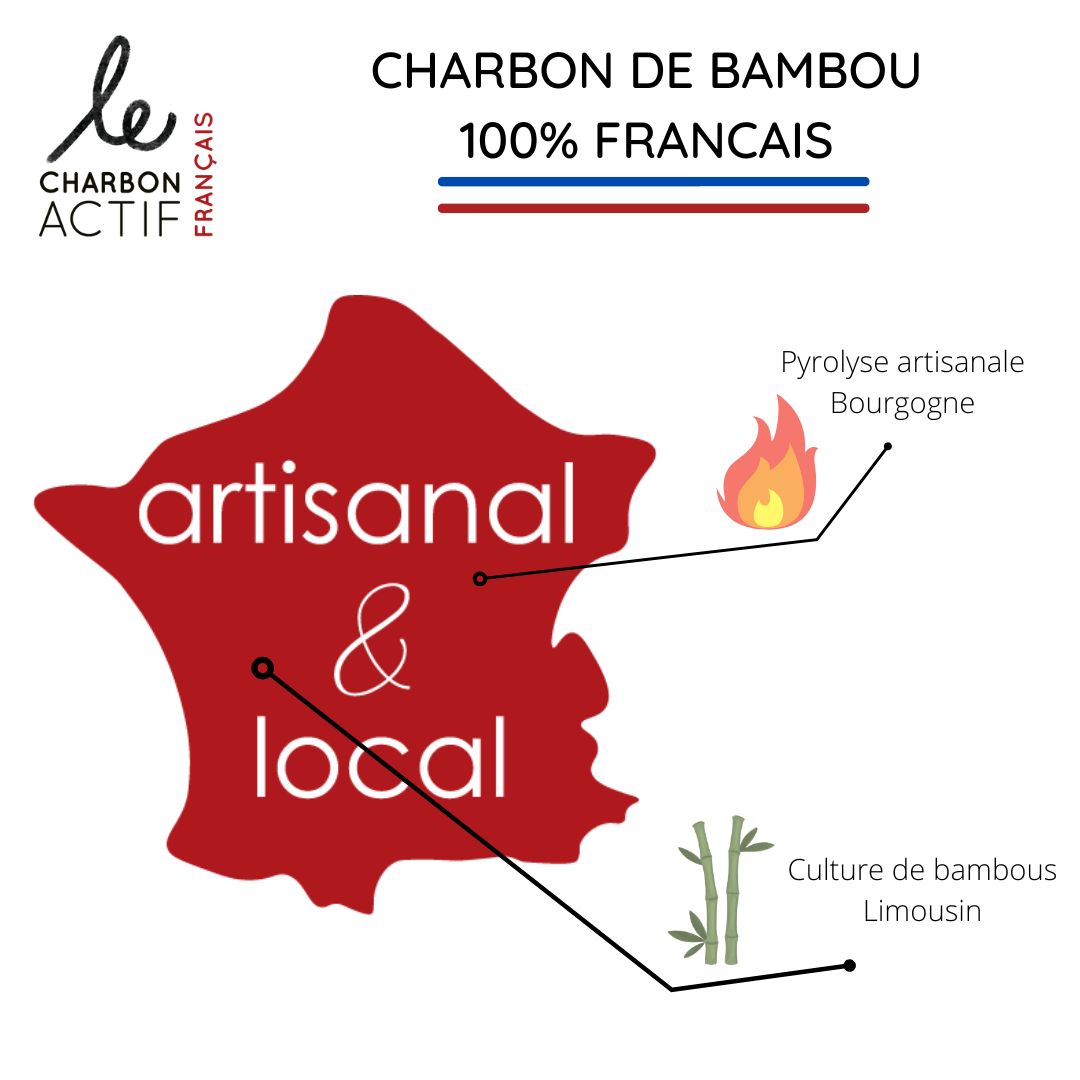 Carafe en verre Design + 1 Charbon de bambou français-3