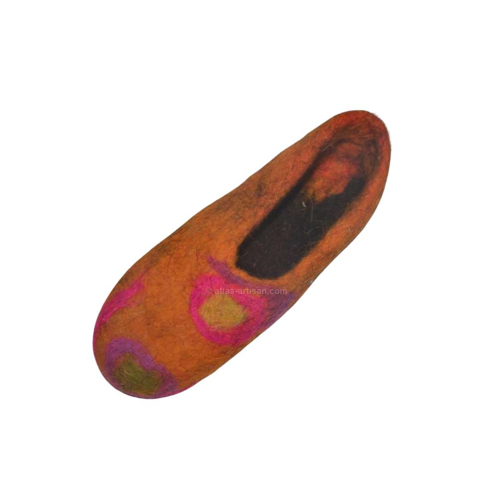 Handcrafted Moroccan premium wool slippers designed for cozy indoor winter warmth and maximum home comfort — view 3