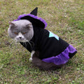 Vibrant purple Christmas enchanter dog costume made of lightweight and breathable polyester fabric.