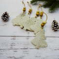 Christmas Tree Shaped Ornament Handmade from Clay & Nova Scotia Beach Sand-0