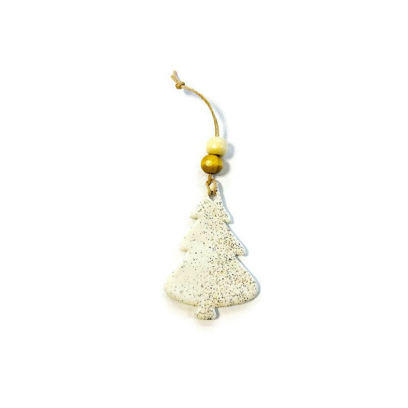 Christmas Tree Shaped Ornament Handmade from Clay & Nova Scotia Beach Sand-3