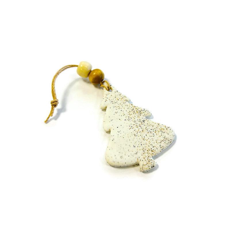 Christmas Tree Shaped Ornament Handmade from Clay & Nova Scotia Beach Sand-4