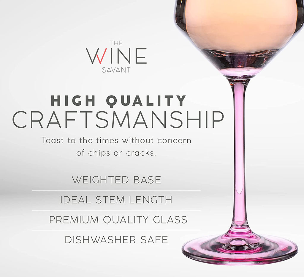 Set of six vibrant colored hand blown crystal wine glasses arranged for an elegant dinner setting — view 5
