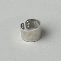 Circle Cutout Silver Band Ring-0