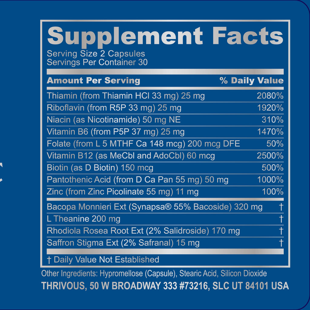 Clarity Daily Nootropic supplement bottle with 60 capsules for memory and focus. — view 5