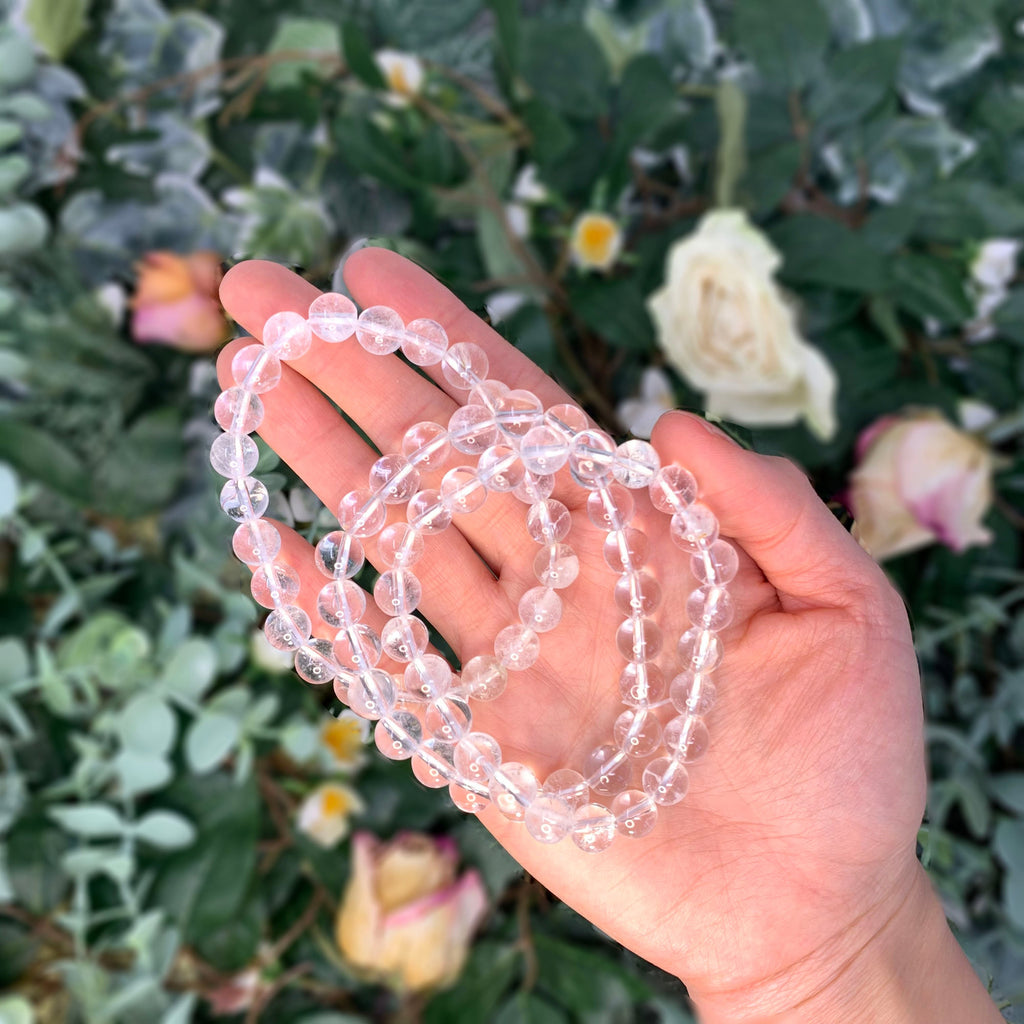 Clear Quartz Beaded Crystal Bracelet-3