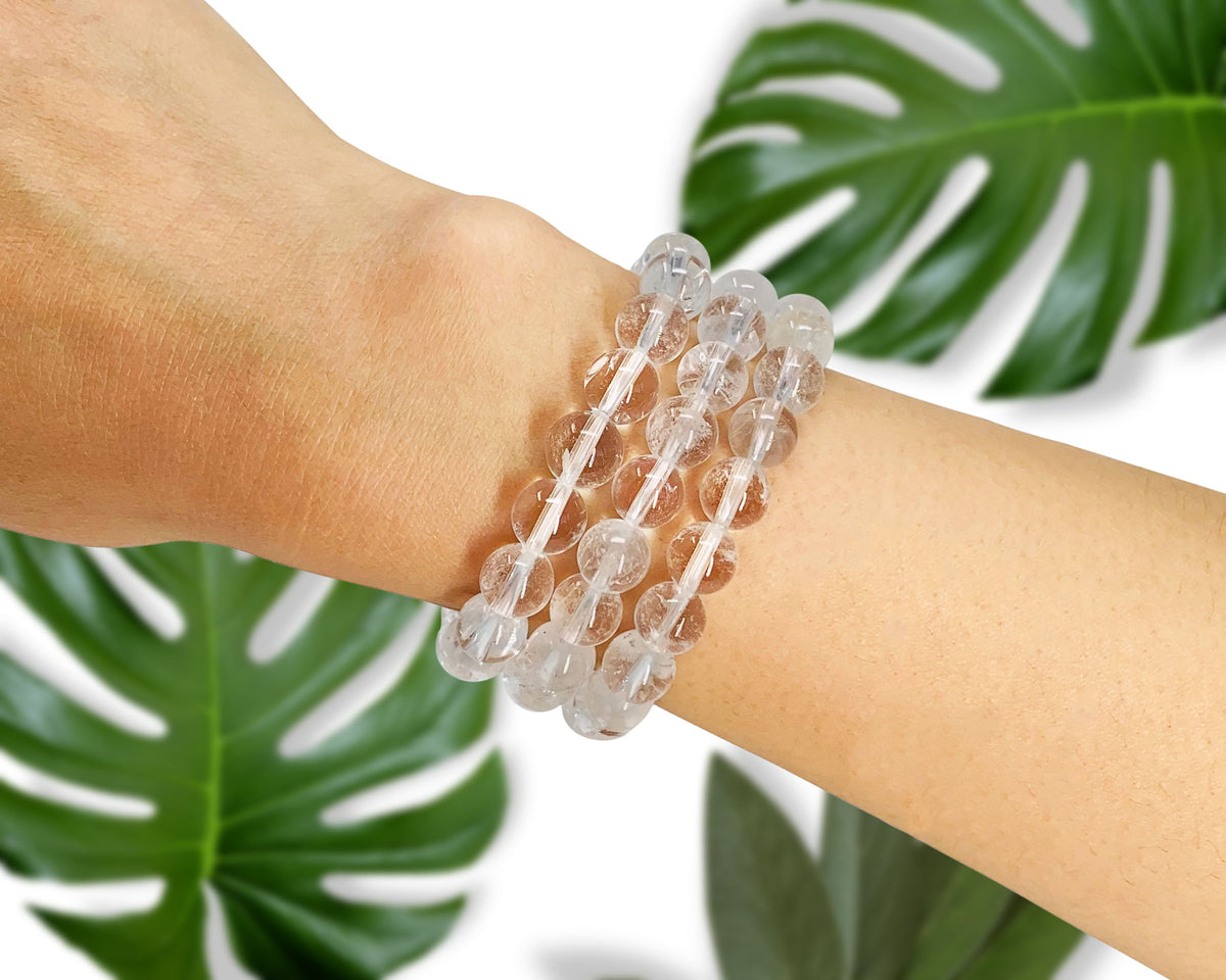 Clear Quartz Beaded Crystal Bracelet-2