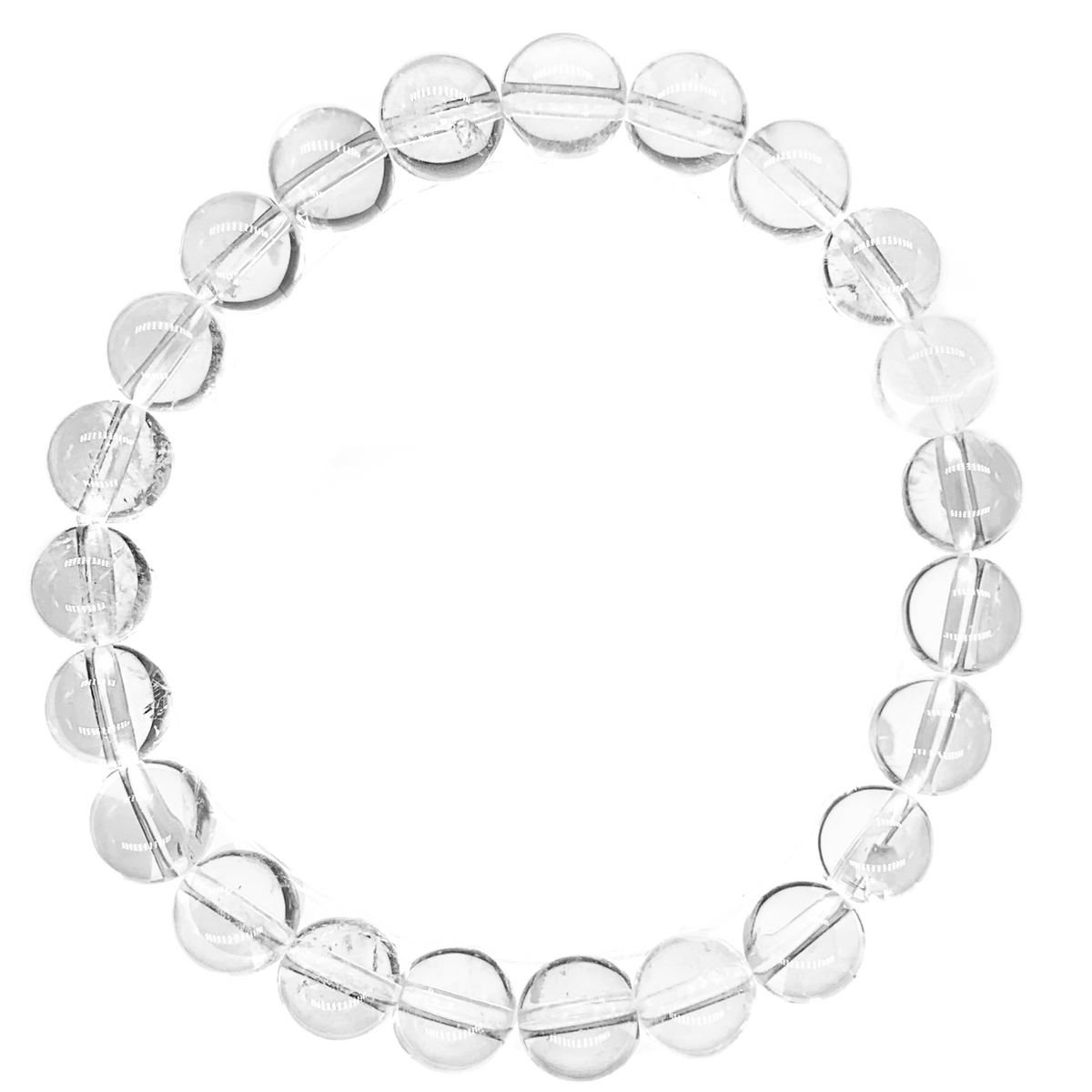 Clear Quartz Beaded Crystal Bracelet-0