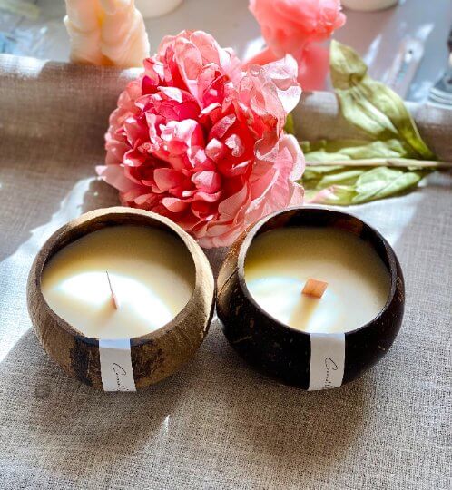 Coconut Shell Candle | Sustainable Home Decor-1