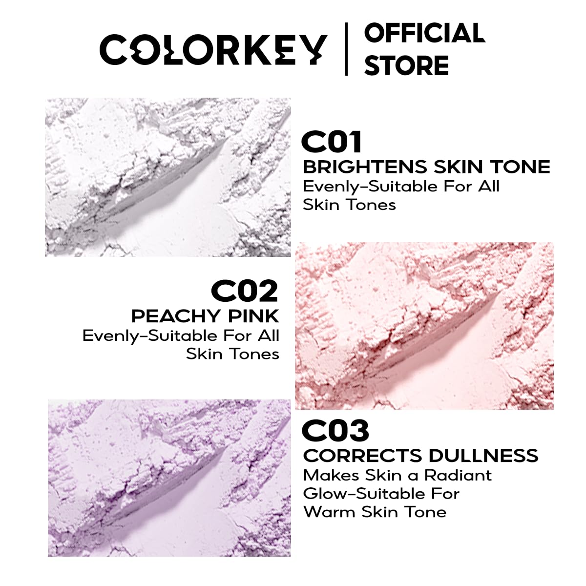 Colorkey original setting loose powder in a portable cosmetic compact container with an ultra-fine texture — view 5