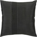Compton black square throw pillow with a woven polyester texture for comfortable and stylish home decor.