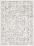 Comstock area rug in medium gray and charcoal with a traditional woven oriental pattern.