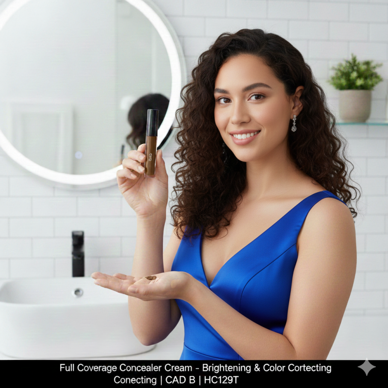 Full Coverage Concealer Cream – Dark Toffee | Brightening & Color Correcting | CAD B | HC129T