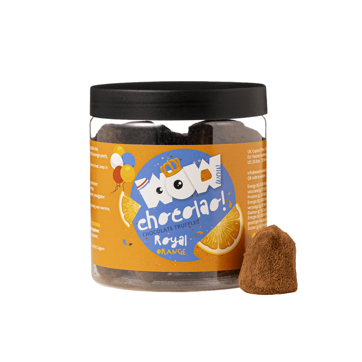 Confit Orange Kings Day Truffles Gift Jar 130g | Royal Orange Chocolate-0