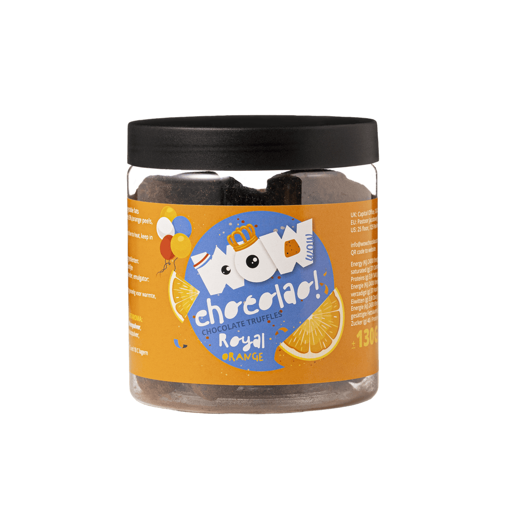 Confit Orange Kings Day Truffles Gift Jar 130g | Royal Orange Chocolate-1