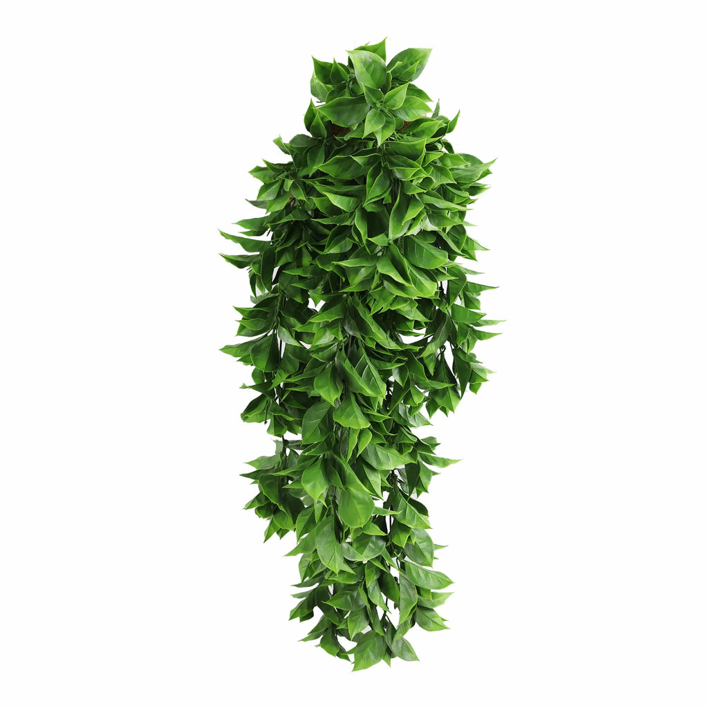 Dense Flowering Pothos Artificial Hanging Bush 10.6×28.5in – NFPA 701 Certified – UV Resistant-0
