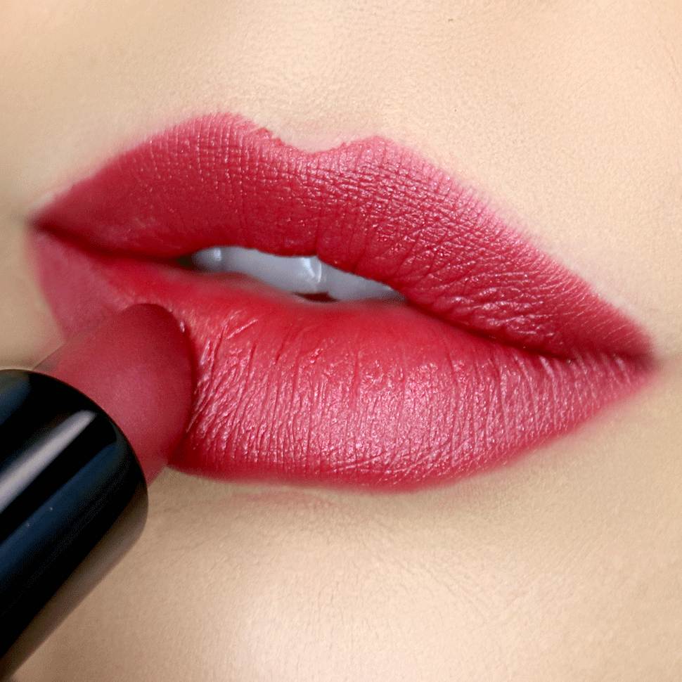 Velvet semi-matte lipstick tube in rich color showcasing smooth hydrating formula for natural clean beauty — view 31