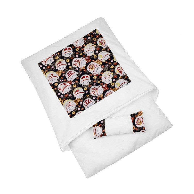 Cozy cave cat bed made of soft breathable cloth in a semi enclosed den shape — view 4