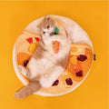 Cozy Curry Nest cat sleeping mat in soft cloth fabric with a quirky curry rice design.