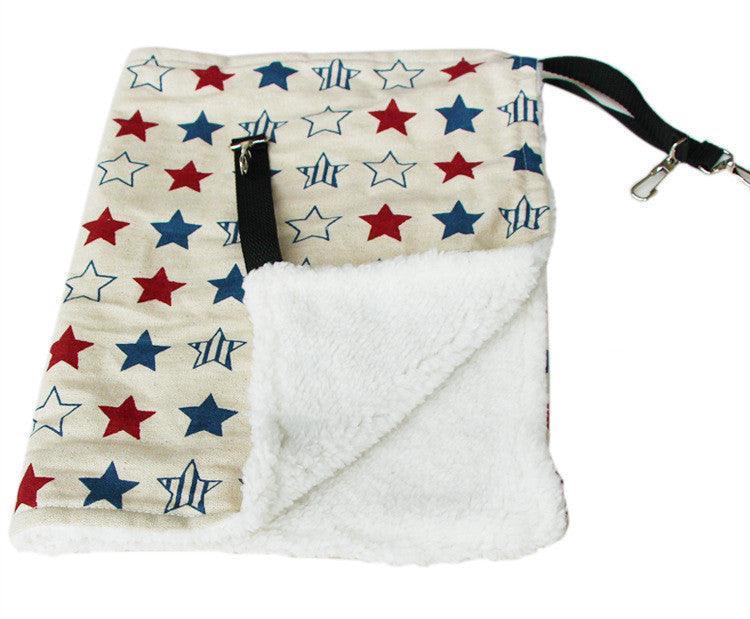 Cozy Haven cat hammock in stylish cloth pattern, a hanging elevated nest for indoor cats — view 4